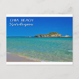 Gouden zandstrand met turquoise water in Italië Briefkaart