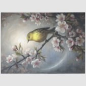 Gouden Zanger Vogel Decoupage Tissuepapier (Voorkant)