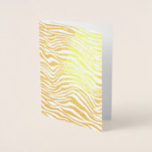 Gouden Zebra elke gelegenheid blanco Kaart (Voorkant)