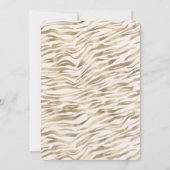 Gouden Zebra Print Baby shower Kaart (Achterkant)