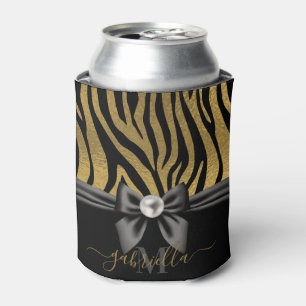 Gouden Zebra Print en Boog Blikjeskoeler
