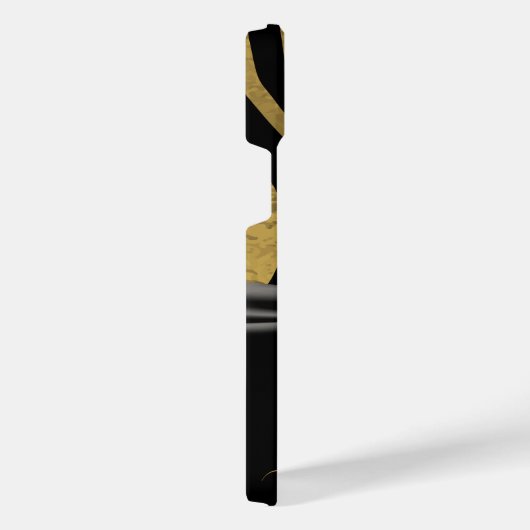 Gouden Zebra Print en Boog iPhone Hoesje (Rechterkant)