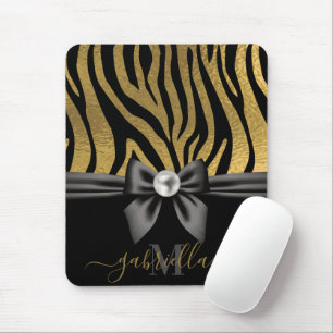 Gouden Zebra Print en Boog Muismat