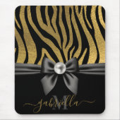 Gouden Zebra Print en Boog Muismat (Voorkant)
