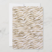 Gouden Zebra Print Glitz Verjaardag Kaart (Achterkant)