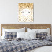 Gouden zebra print Glitzy Eyes (Insitu (Slaapkamer))