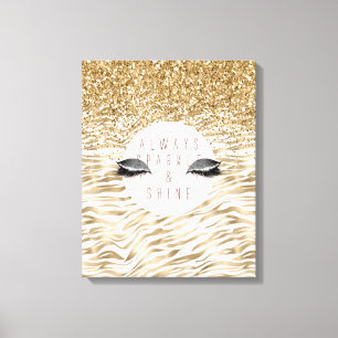 Gouden zebra print Glitzy Eyes