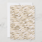 Gouden Zebra Print Vrijgezellenfeest Kaart (Achterkant)