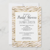 Gouden Zebra Print Vrijgezellenfeest Kaart (Voorkant)