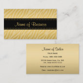 Gouden Zebra Streep Salon Visitekaartje (Voorkant / Achterkant)