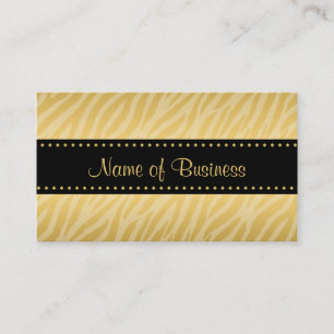 Gouden Zebra Streep Salon Visitekaartje