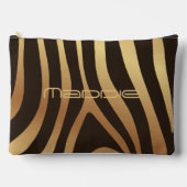 Gouden zebra strepenpatroon  etui (Voorkant)