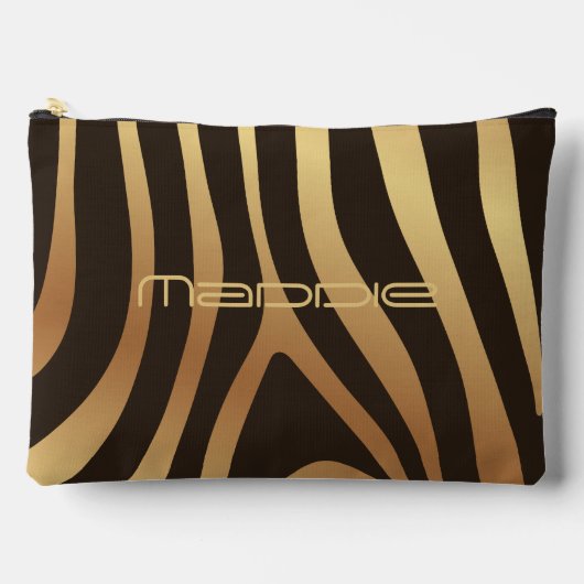 Gouden zebra strepenpatroon etui (Voorkant)