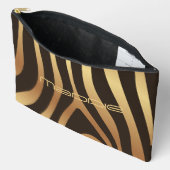 Gouden zebra strepenpatroon etui (Open)