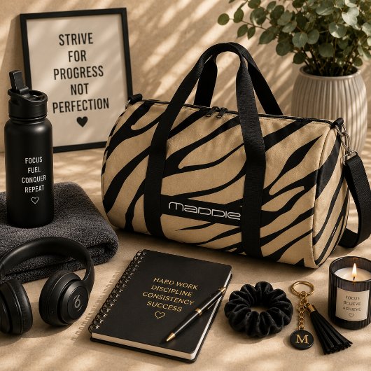 Gouden zebra strepenpatroon plunjezak