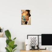 Gouden Zee Reverie Door Haar Ogen Poster (Thuiskantoor)