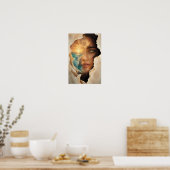 Gouden Zee Reverie Door Haar Ogen Poster (Keuken)