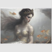 Gouden Zeekoningin Zeemeermin Decoupage Tissuepapier (Voorkant)