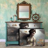 Gouden Zeekoningin Zeemeermin Decoupage Tissuepapier