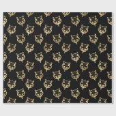  gouden zeemeermin harp overlay cadeaupapier (Vlak)