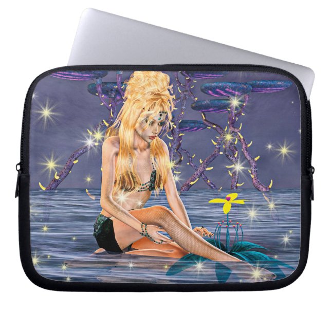 Gouden Zeemeermin Laptop Sleeve (Voorkant)