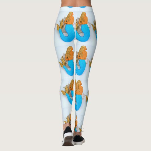 gouden zeemeermin leggings (Achterkant)
