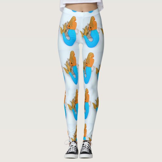 gouden zeemeermin leggings (Voorkant)