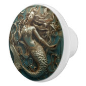 Gouden Zeemeermin Luxe Marine Keramische Knop (Rechts)
