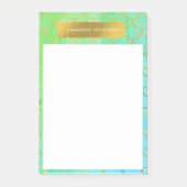 Gouden Zeemeermin Schubben Teal Turquoise Glitters Post-it® Notes (Voorkant)