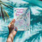 Gouden Zeemeermin Staart Meisje 1e Verjaardagsfees Kaart