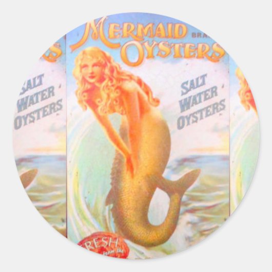 gouden zeemeermin sticker (Voorkant)