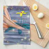 Gouden Zeemeermin Theedoek (Quarter Fold)