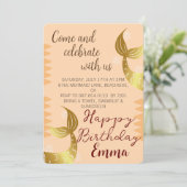 Gouden Zeemeermin, vier met ons, onder het Zee Kaart (Staand voorkant)