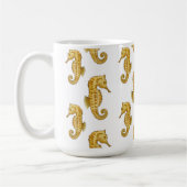 Gouden zeepaardenmok koffiemok (Links)