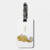 Gouden Zeepaardje Thunder_Cove Bagagelabel (Achterkant verticaal)