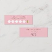 gouden zeeschelp roze getrouwheidskaart mini visitekaartje (Voorkant / Achterkant)