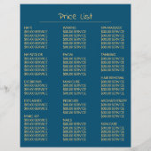 Gouden Zeester, Visagist, Beauty Salon Advertentie Flyer (Achterkant)