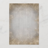 Gouden zeesterren strand bruiloft details informat informatiekaartje (Achterkant)