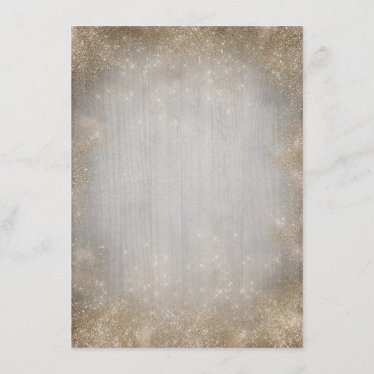 Gouden zeesterren strand bruiloft details informat informatiekaartje (Achterkant)