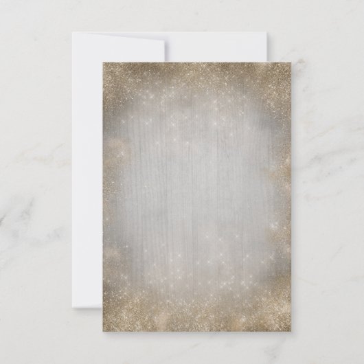 Gouden zeesterren strand bruiloft RSVP (Achterkant)