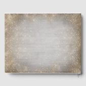 Gouden zeesterren tropische strand bruiloft gastenboek (Achterkant)