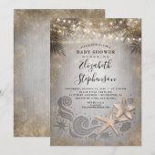 Gouden zeesterren tropische strand verlichting Bab Kaart (Voorkant / Achterkant)