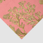 Gouden zeewier op CoralTissue Paper Tissuepapier (Detail)