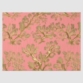 Gouden zeewier op CoralTissue Paper Tissuepapier