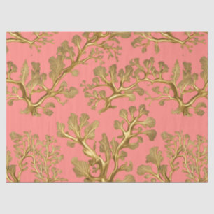 Gouden zeewier op CoralTissue Paper Tissuepapier