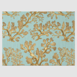 Gouden zeewier op zeepschuim Green Tissue Paper Tissuepapier