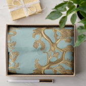 Gouden zeewier op zeeschuim groen tissuepapier (Geschenk)