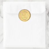 Gouden zegel Monogram Datum Antiek Elegant Bruilof (Tas)