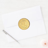 Gouden zegel Monogram Datum Antiek Elegant Bruilof (Envelop)