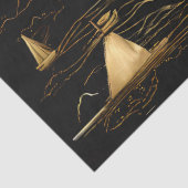 Gouden zeilboten op de Zwarte Zee Tissuepapier (Detail)
